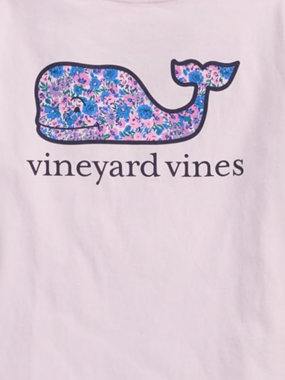 Vineyard Vines Light Pink long sleeve with Floral Whale Logo! XL